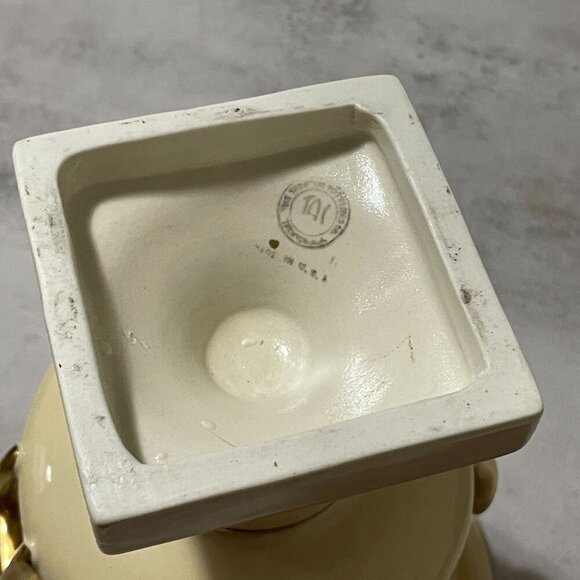 Vintage Trenton Potteries Cream Spring Floral Neoclassic Urn Vase Ceramic 8.25" - Picture 11 of 11